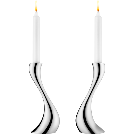 Georg Jensen Cobra lysestage - mellem 2 stk. - Bahne